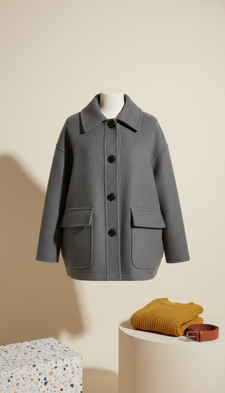 Relaxed Jacket in Crisp Cotton