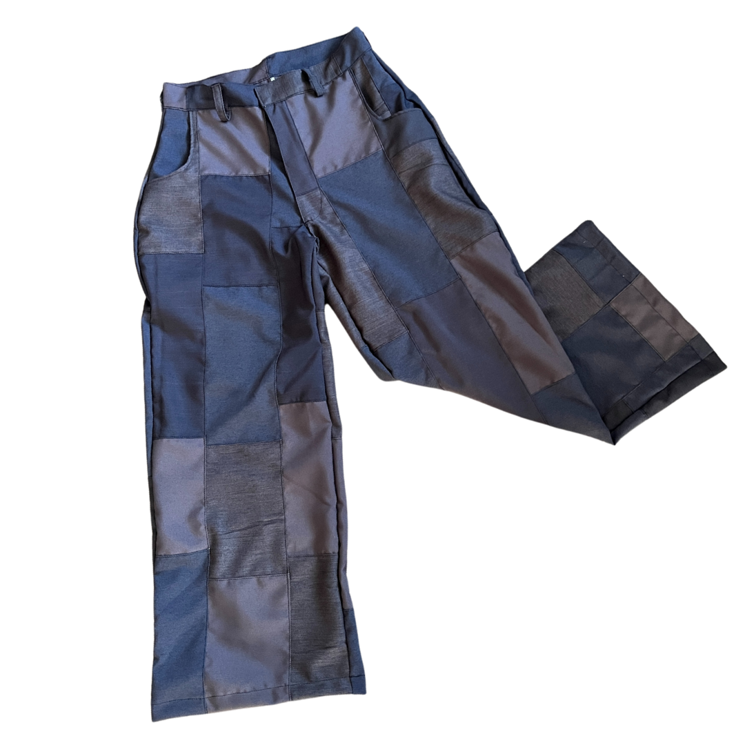 4 Pocket Patchwork Trousers (Grey - 03)