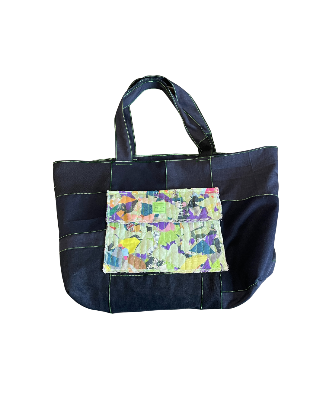 ICE GEMS PATCH POCKET TOTE - GREEN 03
