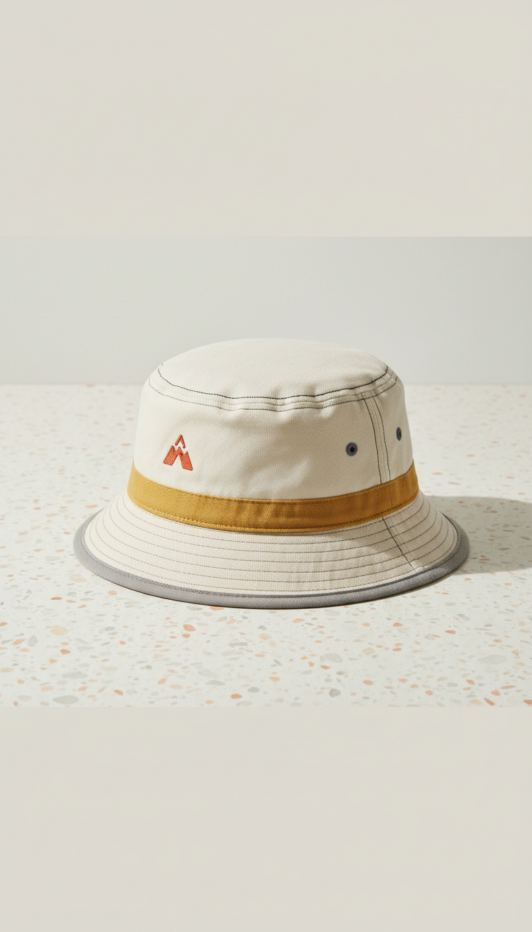 Structured Bucket Hat with Wide Brim
