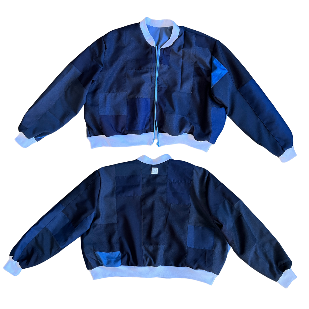 4 Pocket Patchwork Jacket (Navy - 02)