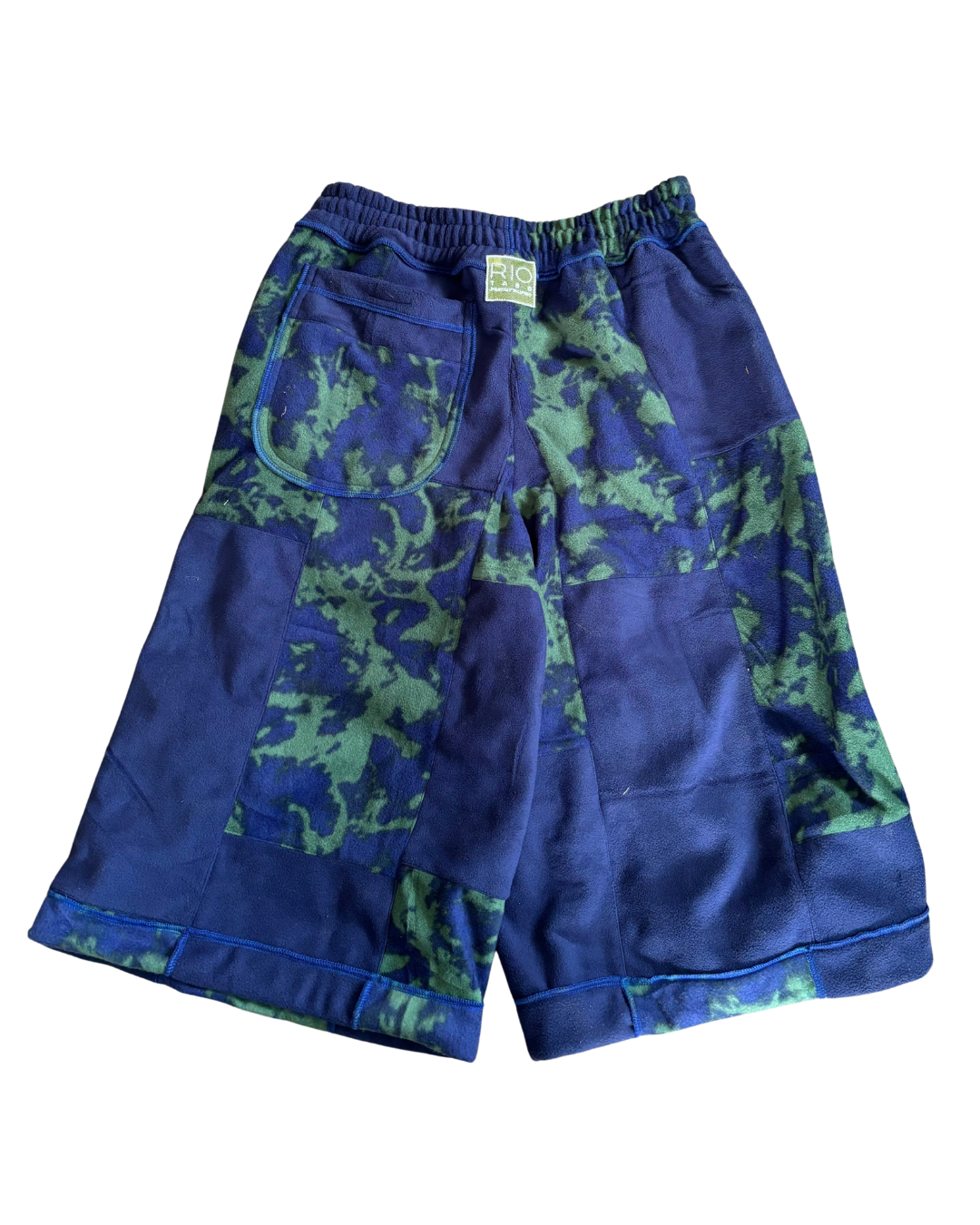 COZY CROP PANTS - Blue/green