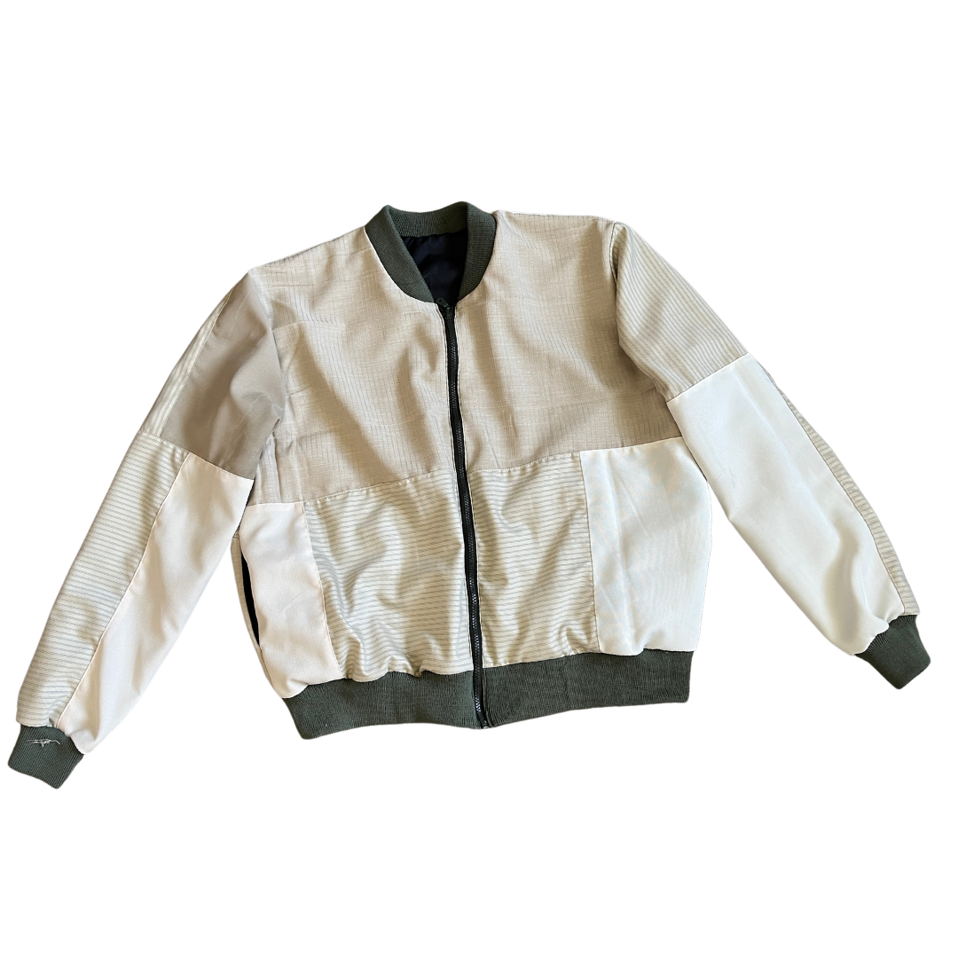 4 Pocket Patchwork Jacket (Cream/Olive- 02)