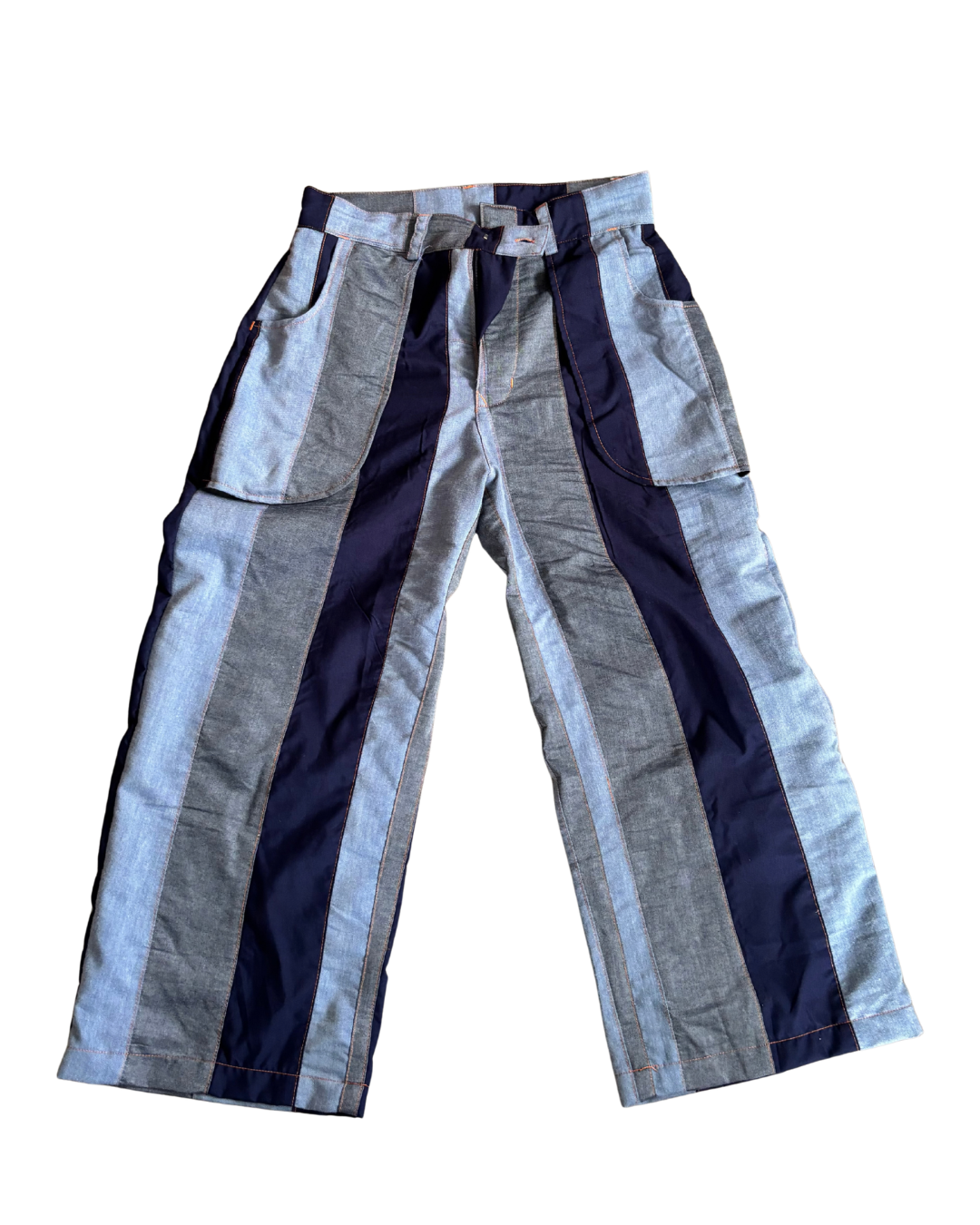 SCOOP POCKET PANTS - Light blue/grey
