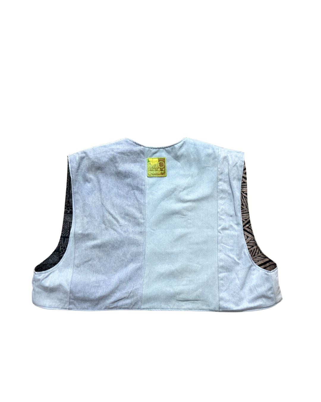 PATCHWORK VEST - Blue/Gray