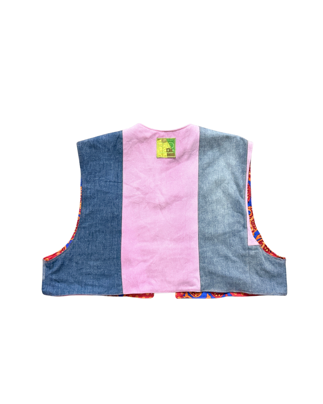 PATCHWORK VEST - Orange Paisley