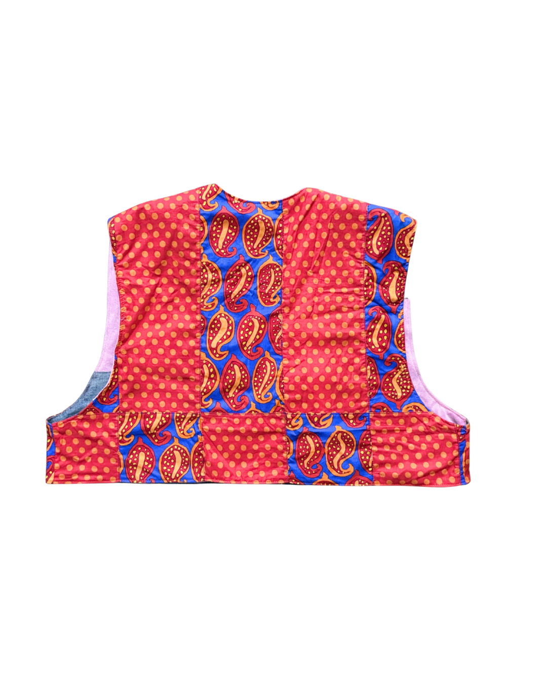 PATCHWORK VEST - Orange Paisley