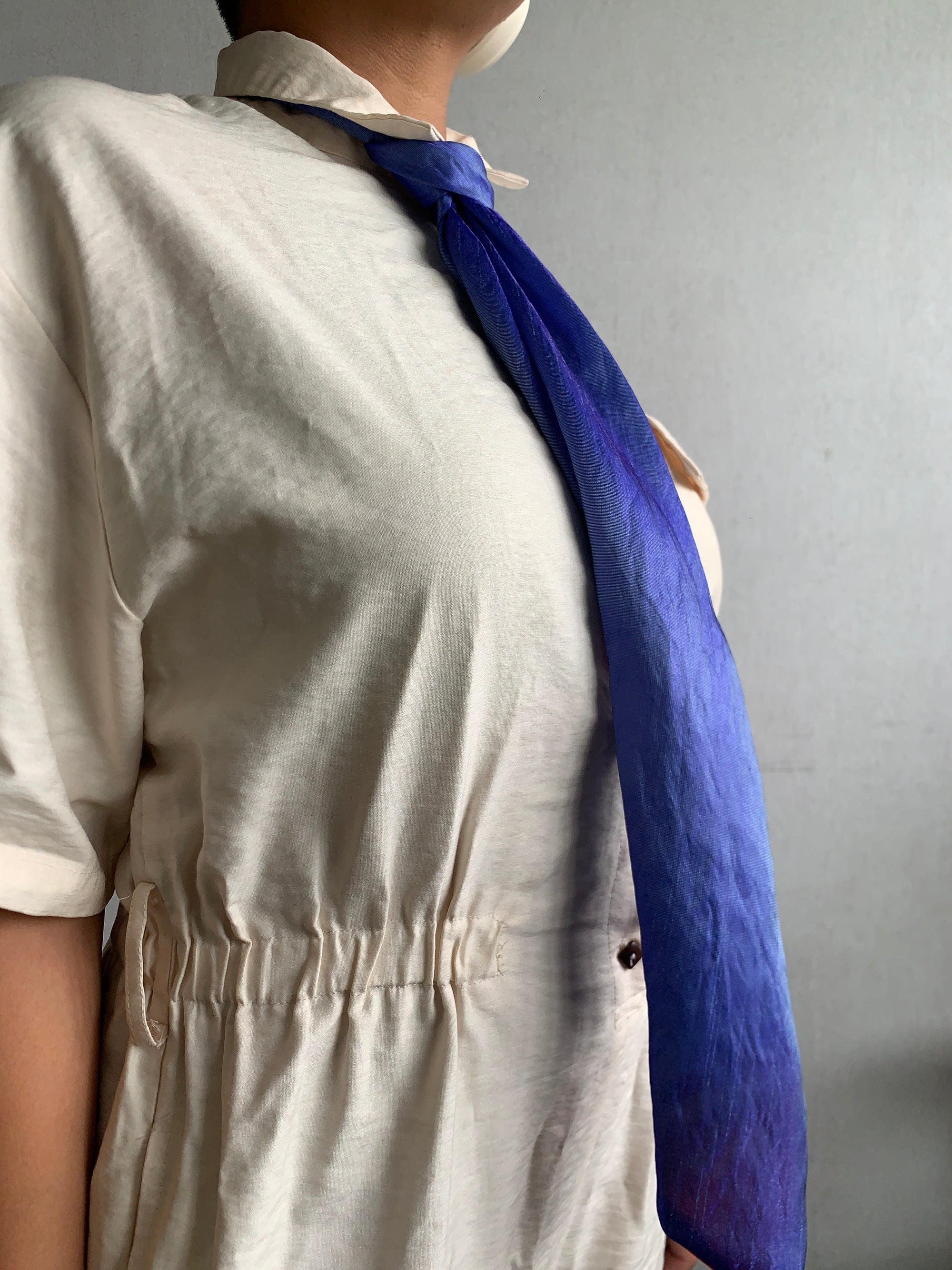 Necktie 17A - Holographic Blues & Oranges