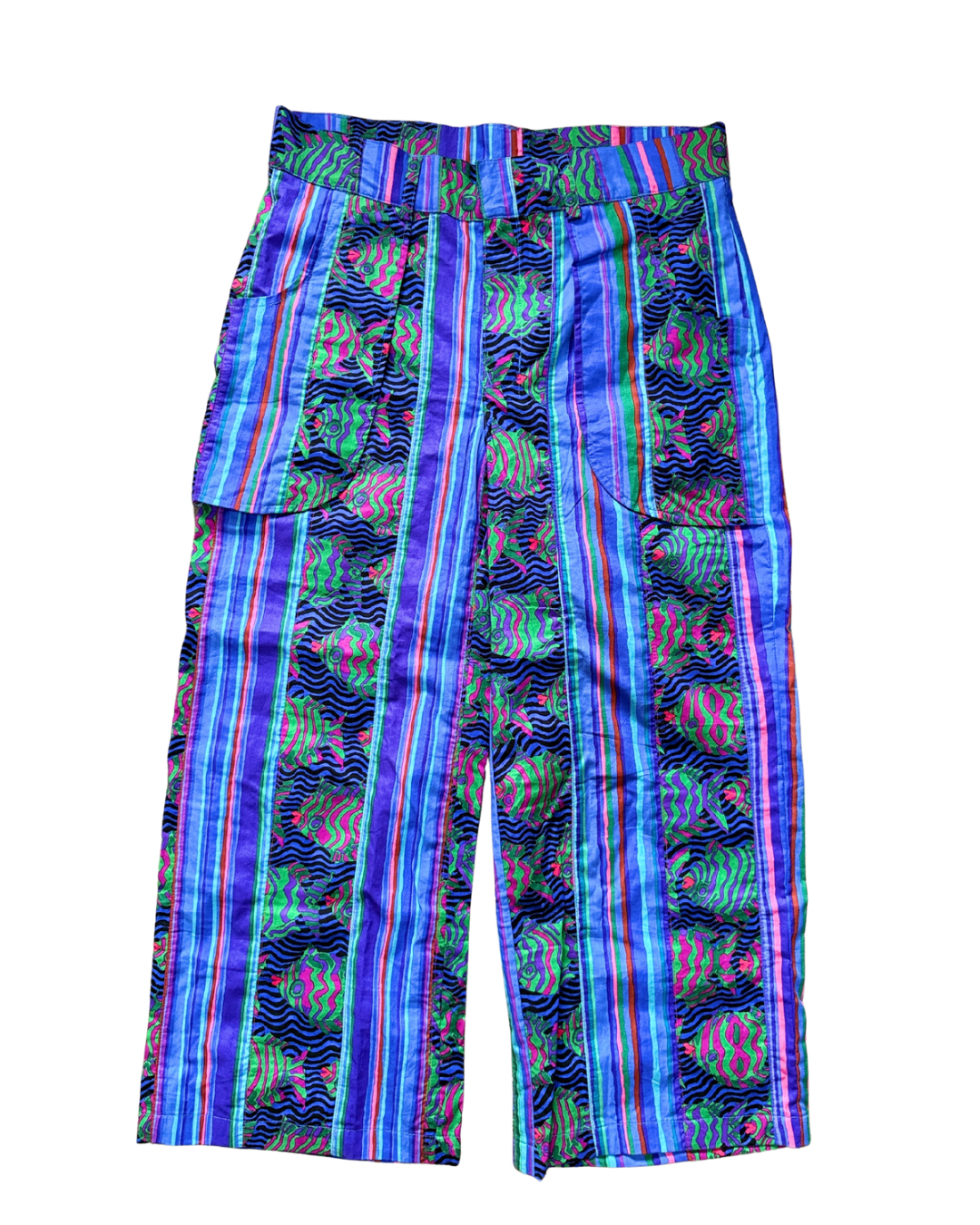 SCOOP POCKET PATCHWORK TROUSERS - Groovy Fish