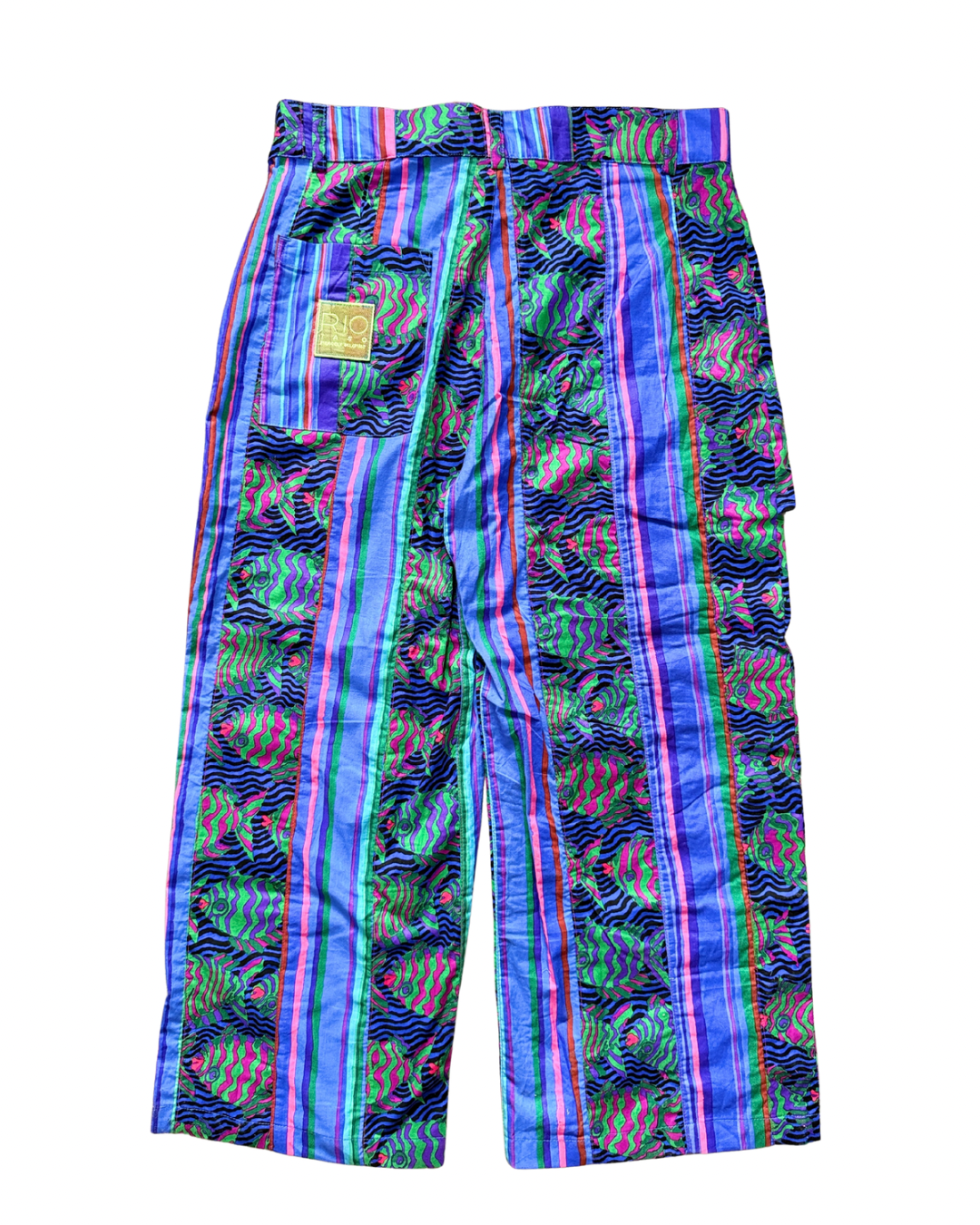 SCOOP POCKET PATCHWORK TROUSERS - Groovy Fish