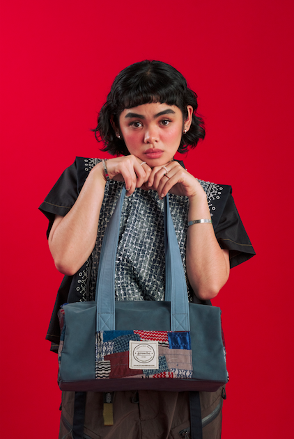 Structured Shoulder Bag - Blue