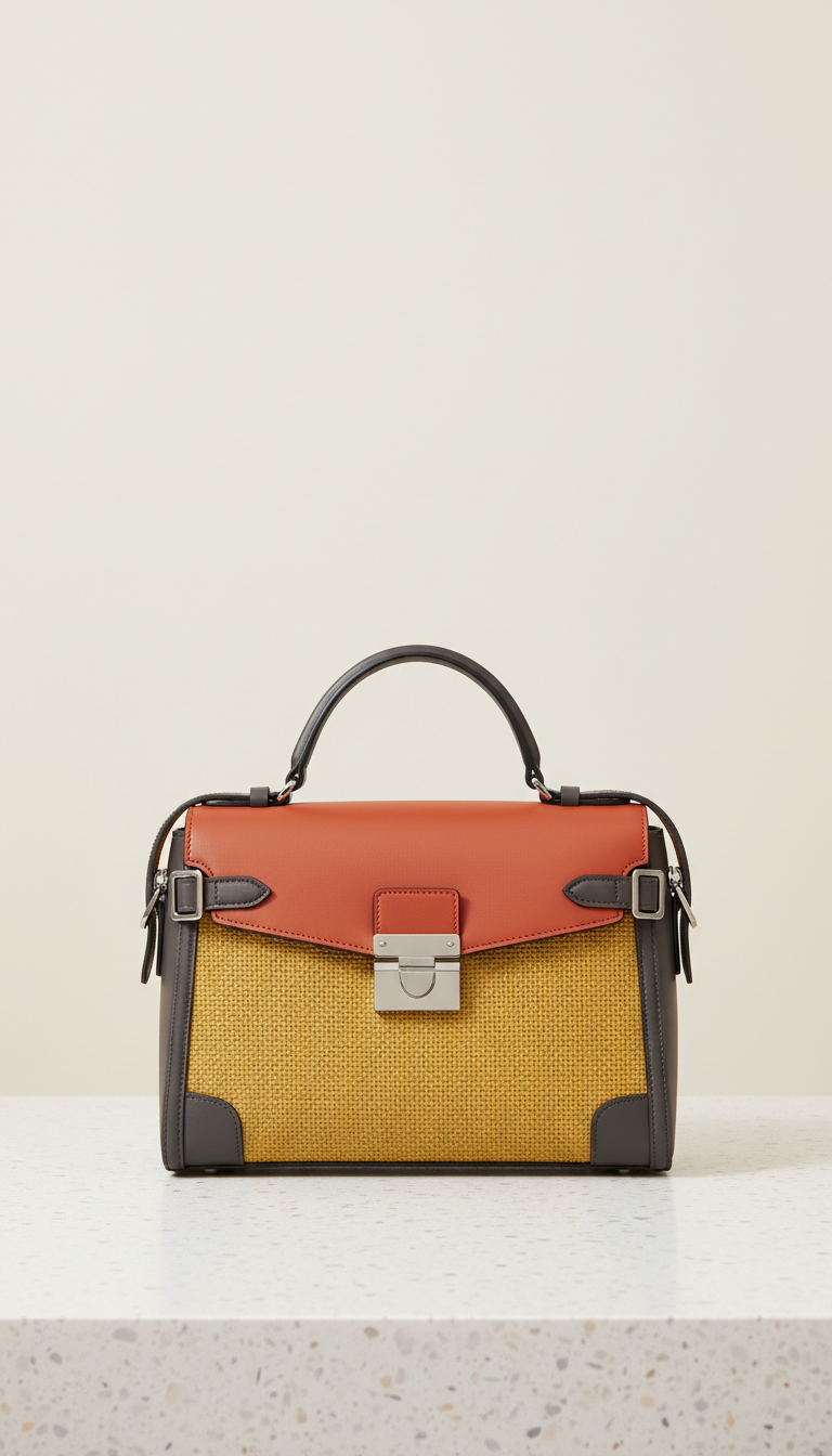 Structured Bag with Top Handle