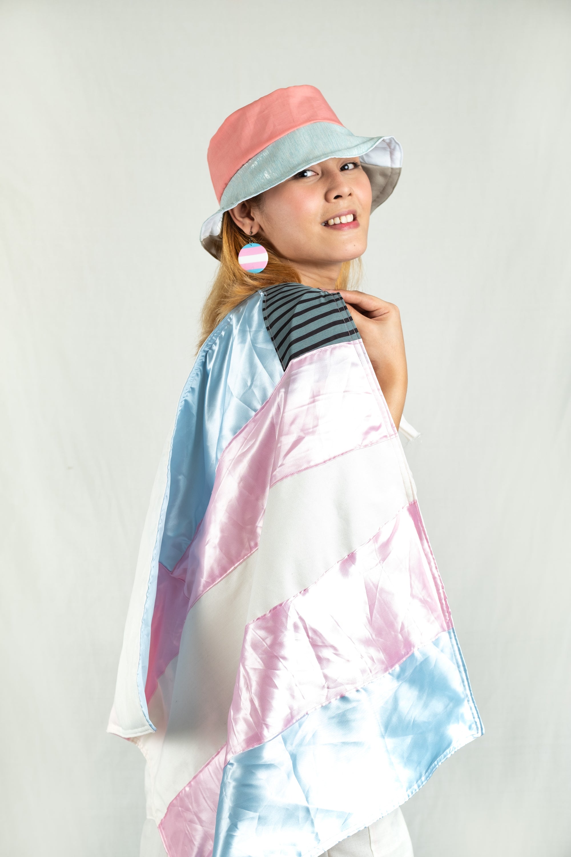 RIOtaso Rainbow Reversible Bucket Hat - Transgender