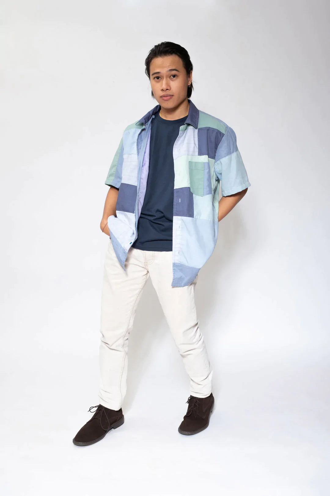 Patchwork polo clearance