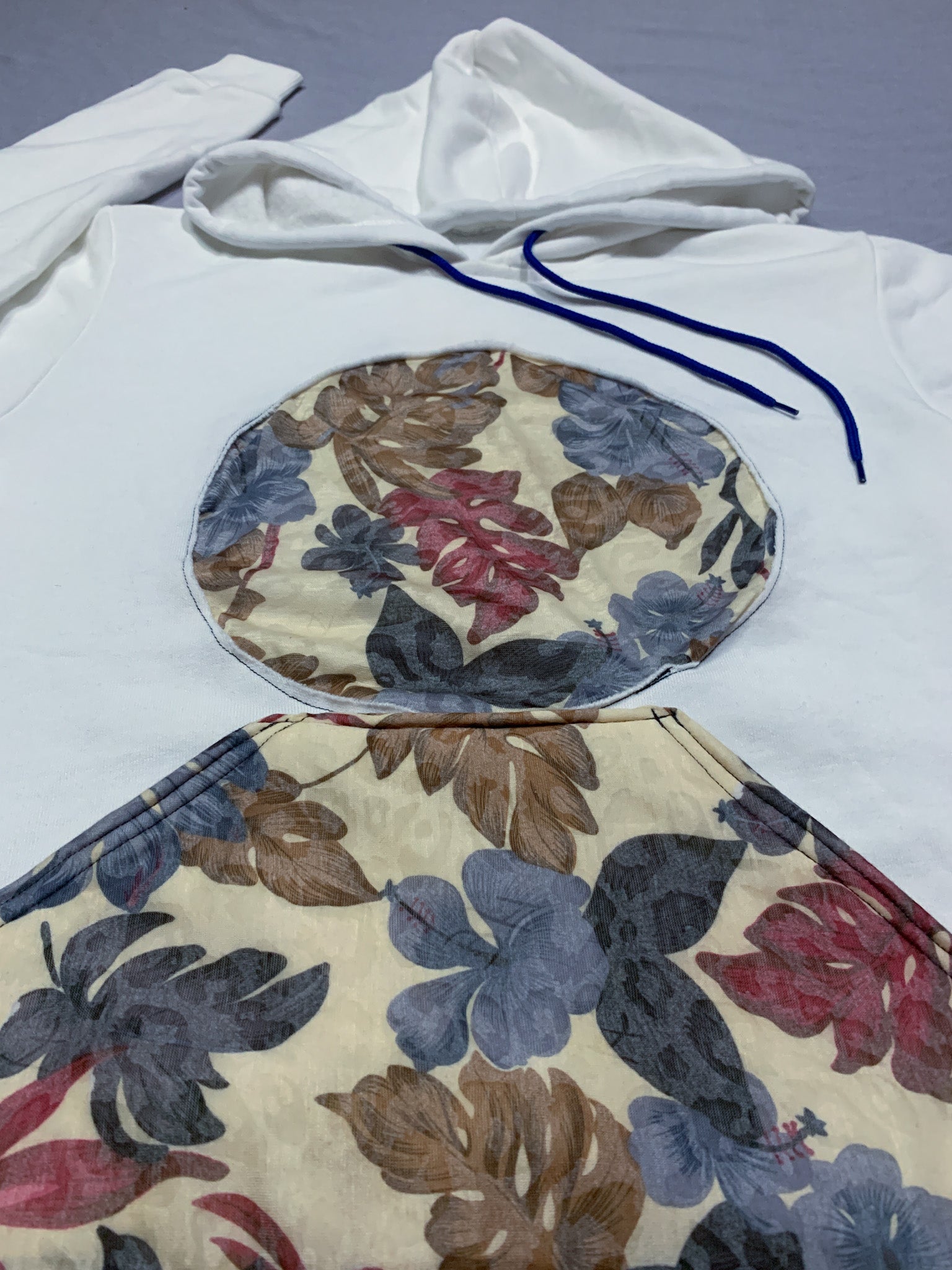 Badass Lola Floral Hoodie 2 - White