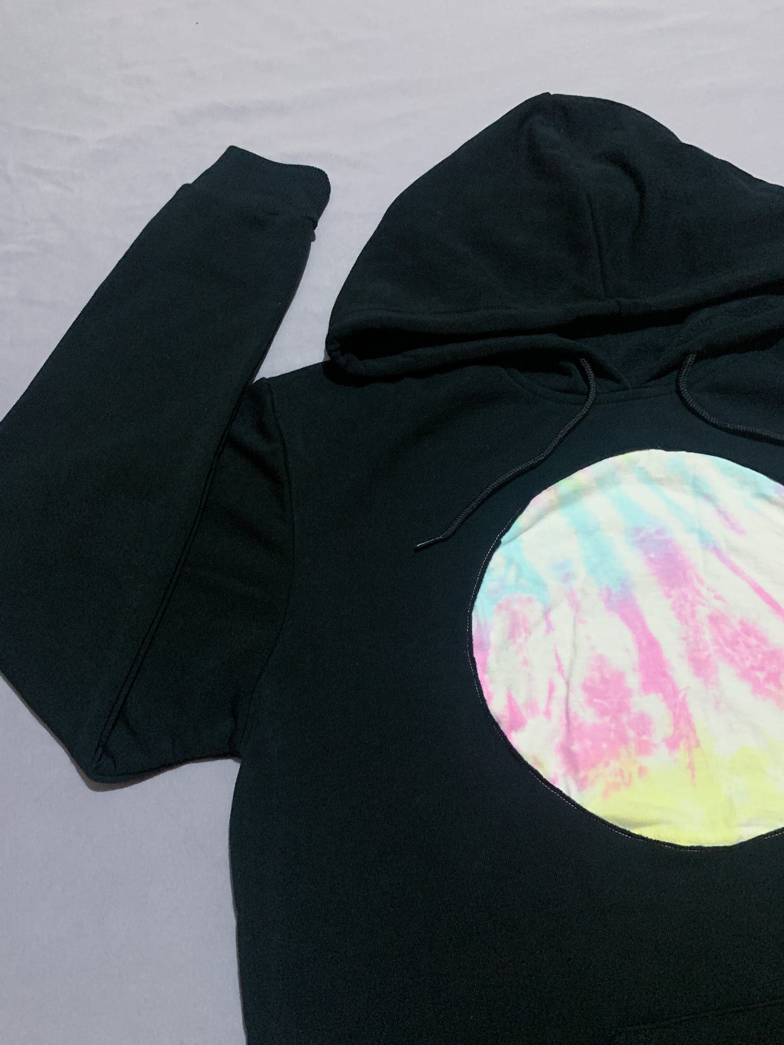 Trippy Tie Dye Black Hoodie 2